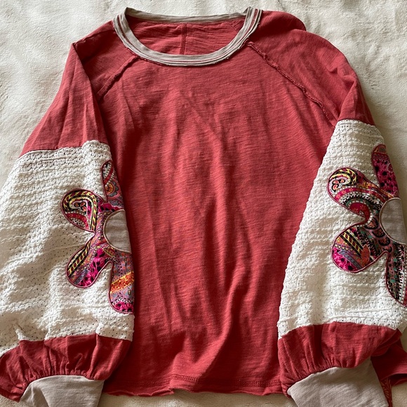 SHEIN Red Long Sleeve Top - Picture 1 of 5